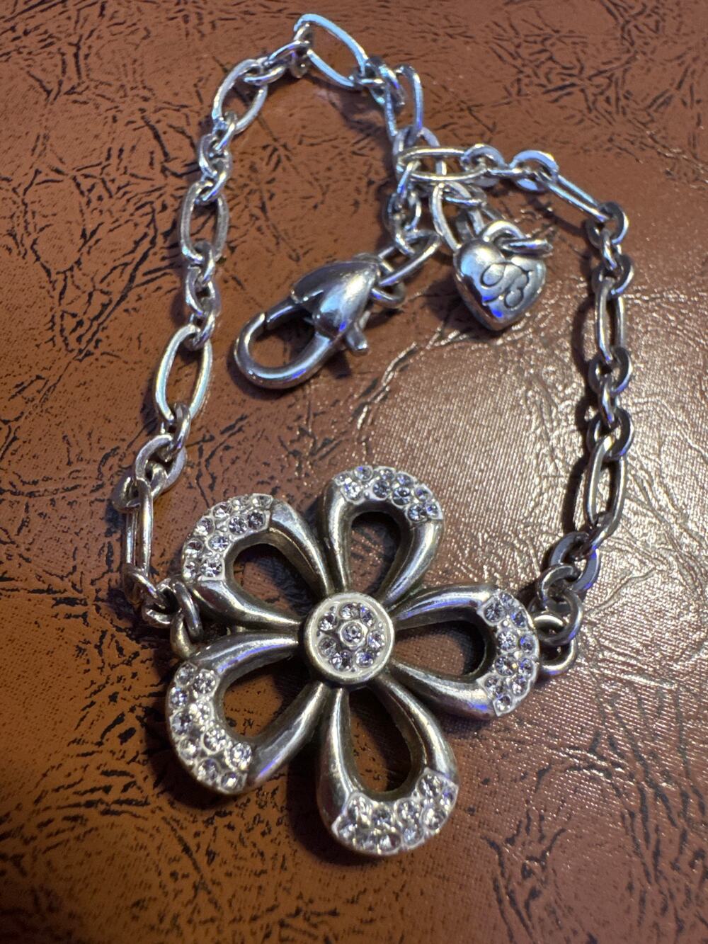Brighton Illumina Daisy  Bracelet-silver color- daisy flower- crystals-